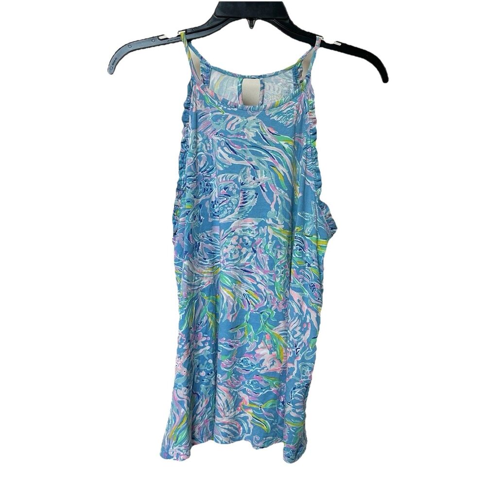 Lilly Pulitzer Halter Top Med Seascape Vibrant Pastels Tropical Summer Preppy